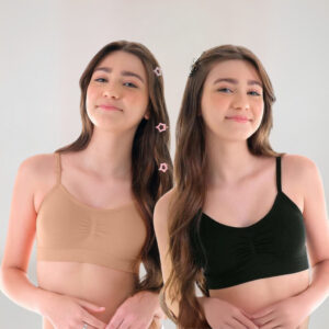 Kit 2 Top Juvenil Poliamida Sem Costura Zee Rucci com Bojo Removivel