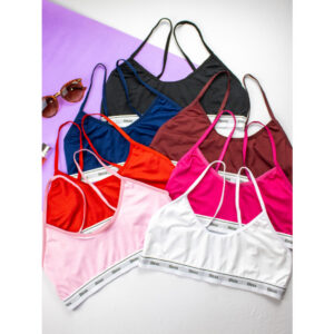 Kit 5 tops top forrado sem bojo academia moda feminina fitness