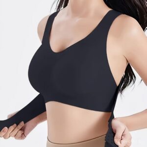 Sutiã Corretor de Postura Feminino Ballete – Sutiã Sem Costura com Abertura Frontal, Acolchoado, com Fecho Duplo Frontal