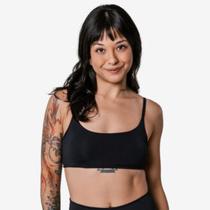 Top Academia Fitness Duplo Com Bojo P M G GG G1 Plus Size Alça Fina Suplex Poliamida Compressão