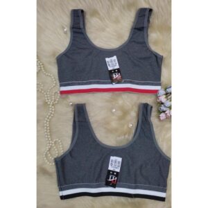 Top Camiseta Reforçado Sem Bojo Na Cor Mescla Com Elástico bicolor