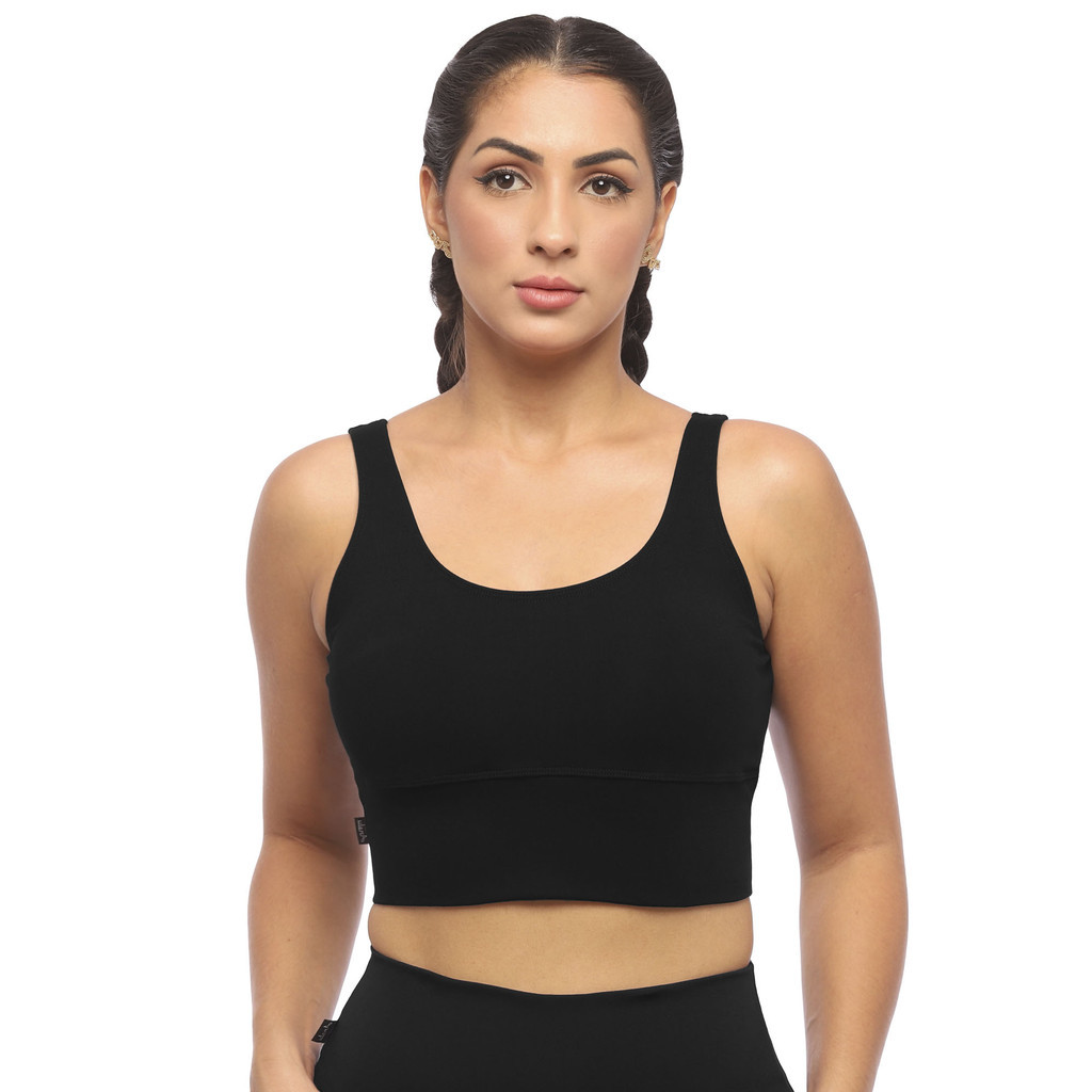 Top Cropped Power Bojo Removível Supplex
